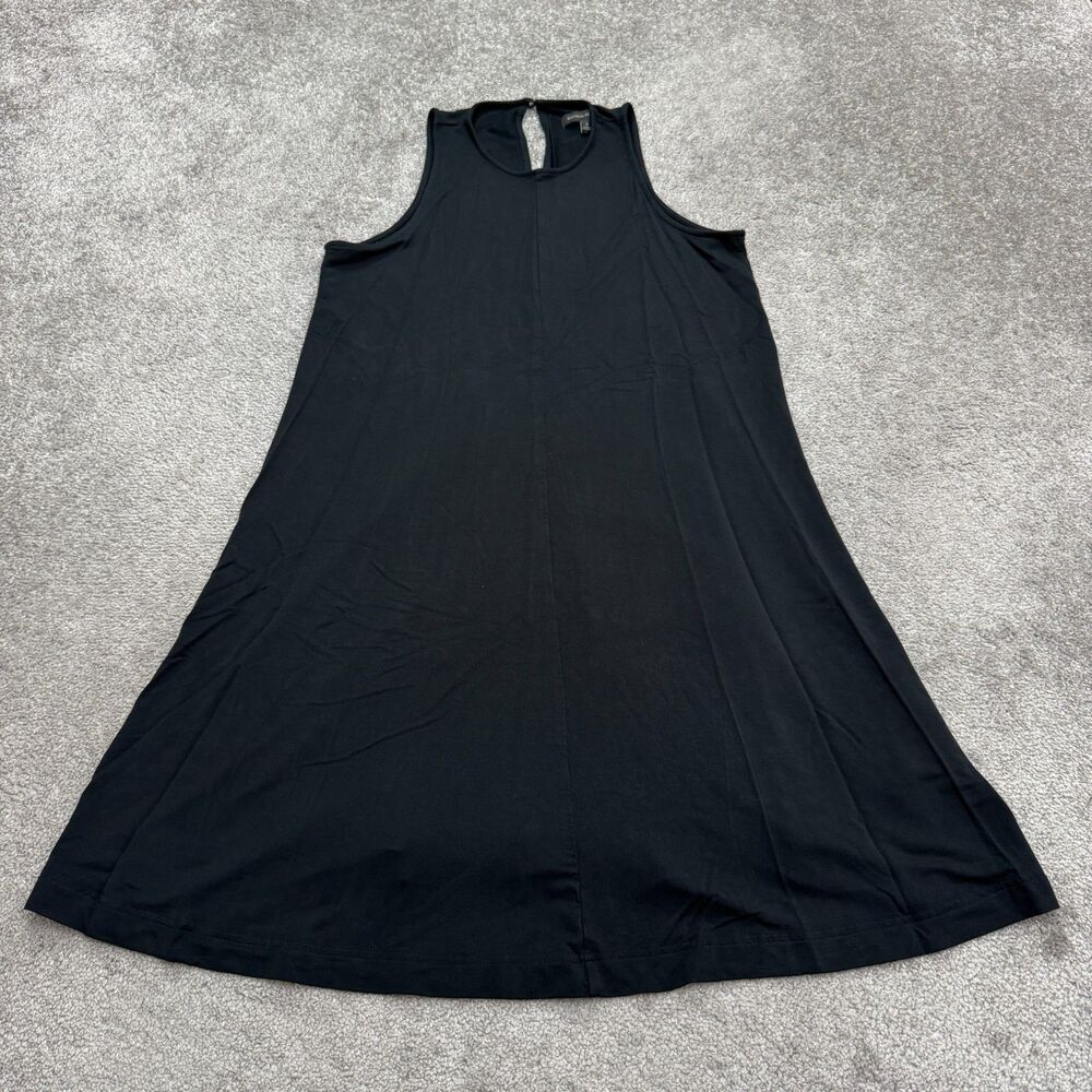 Banana Republic SL Baby Terry A-Line Tank Dress Womens Small Black Sleeveless